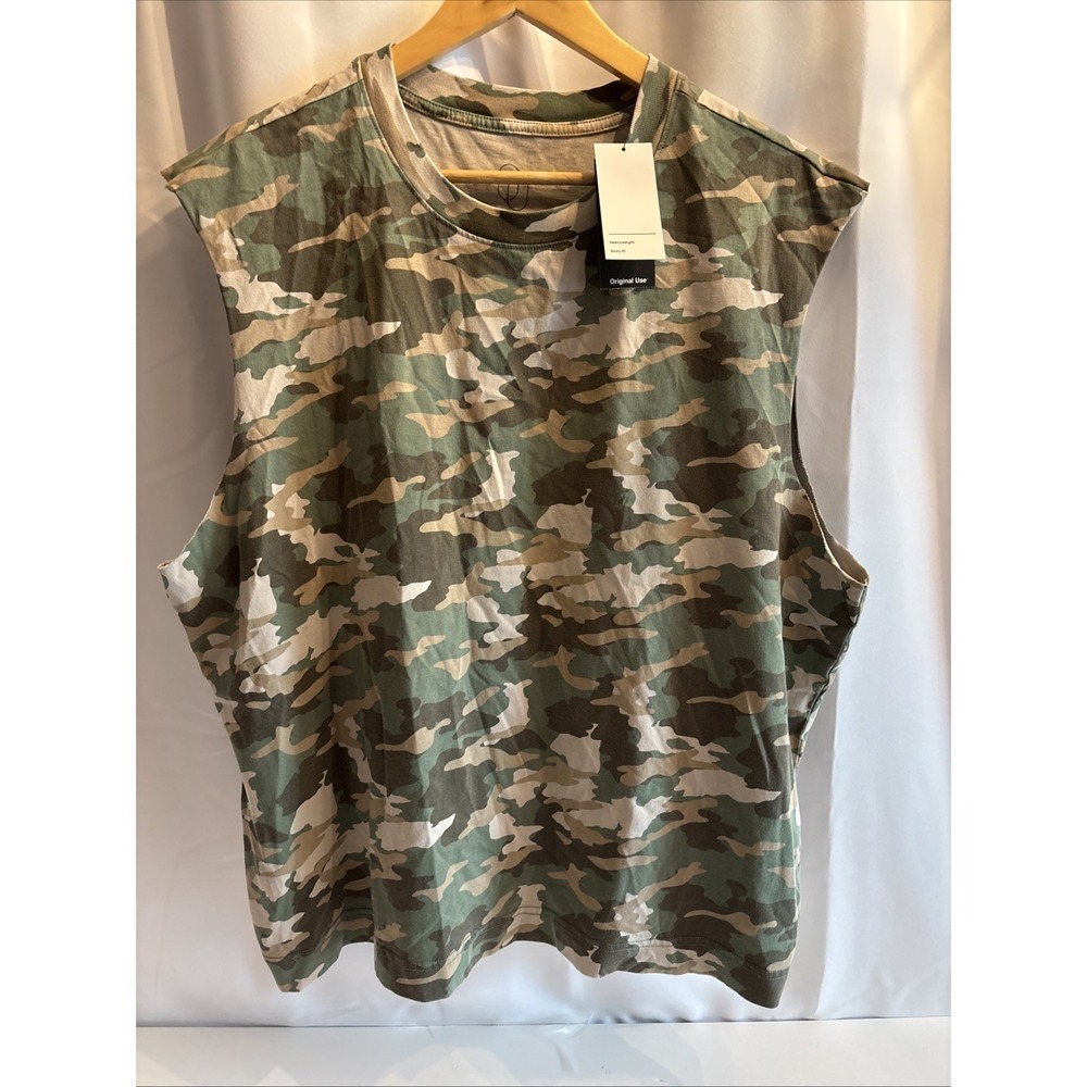 Men's Sleeveless Tank Top Breathable Cotton Workout Gym Shirt Casual Camouflage